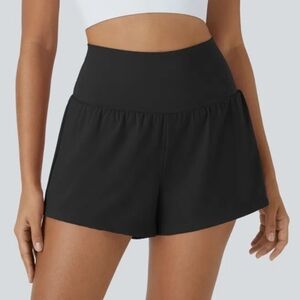SoftlyZero™ Airy Super High Waisted Cool Touch Yoga Shorts with Pockets (L)
